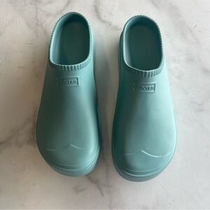 HUNTER Size 11 In/Out Bloom Algae Foam Birdseye Blue Clog New